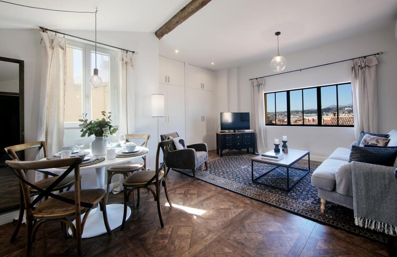 ニースCocoon Loft - Magnifique Loft Sous Toit, Refait A Neuf, Vues Splendides, Clim, Wifiアパートメント エクステリア 写真