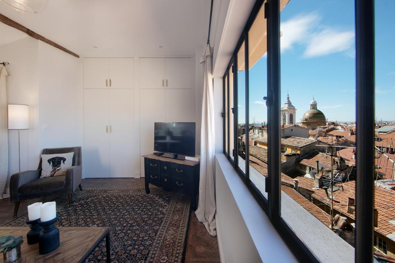 ニースCocoon Loft - Magnifique Loft Sous Toit, Refait A Neuf, Vues Splendides, Clim, Wifiアパートメント エクステリア 写真