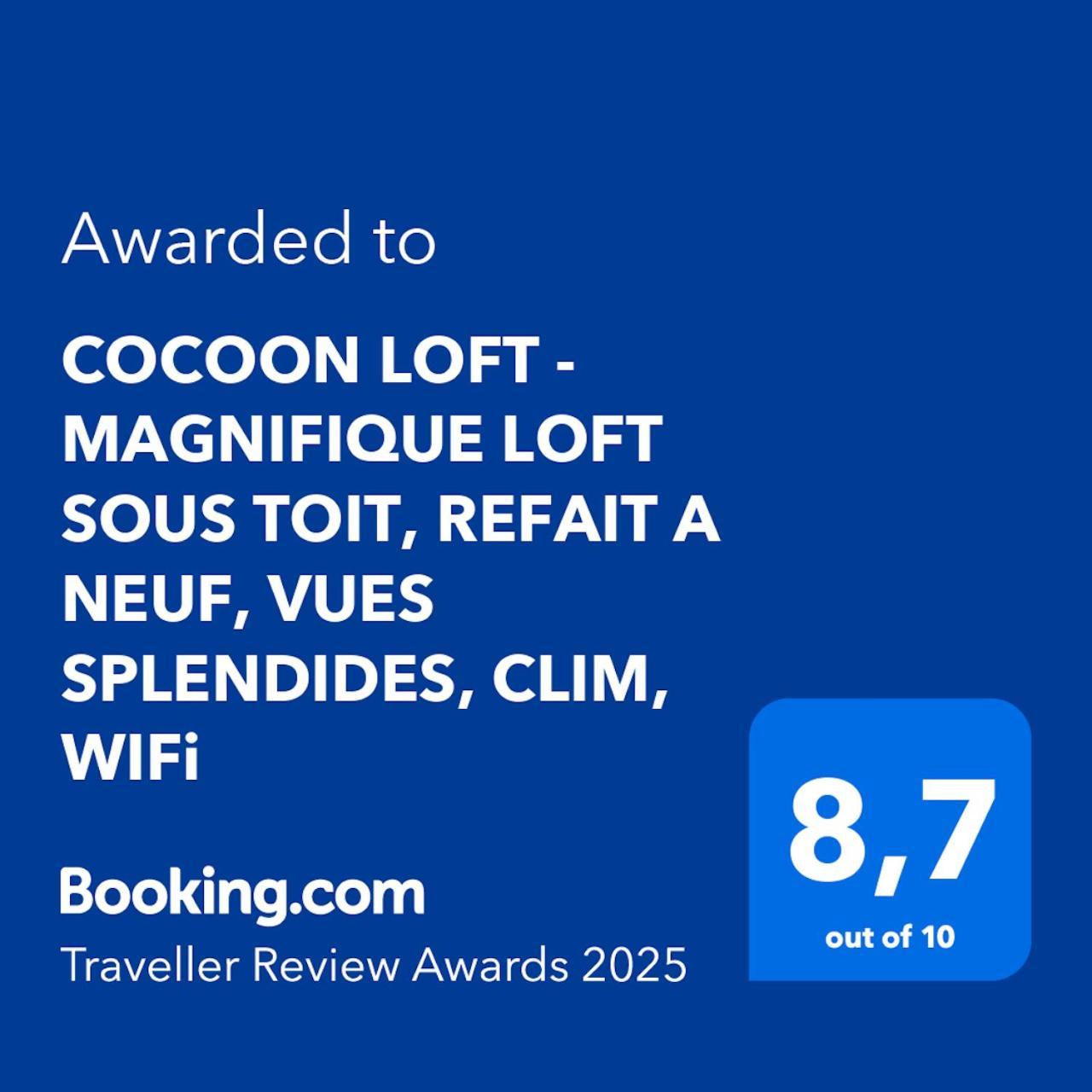 ニースCocoon Loft - Magnifique Loft Sous Toit, Refait A Neuf, Vues Splendides, Clim, Wifiアパートメント エクステリア 写真